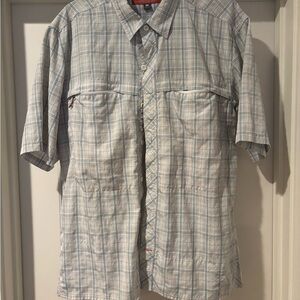 Simms Blue and White Plaid Shirt